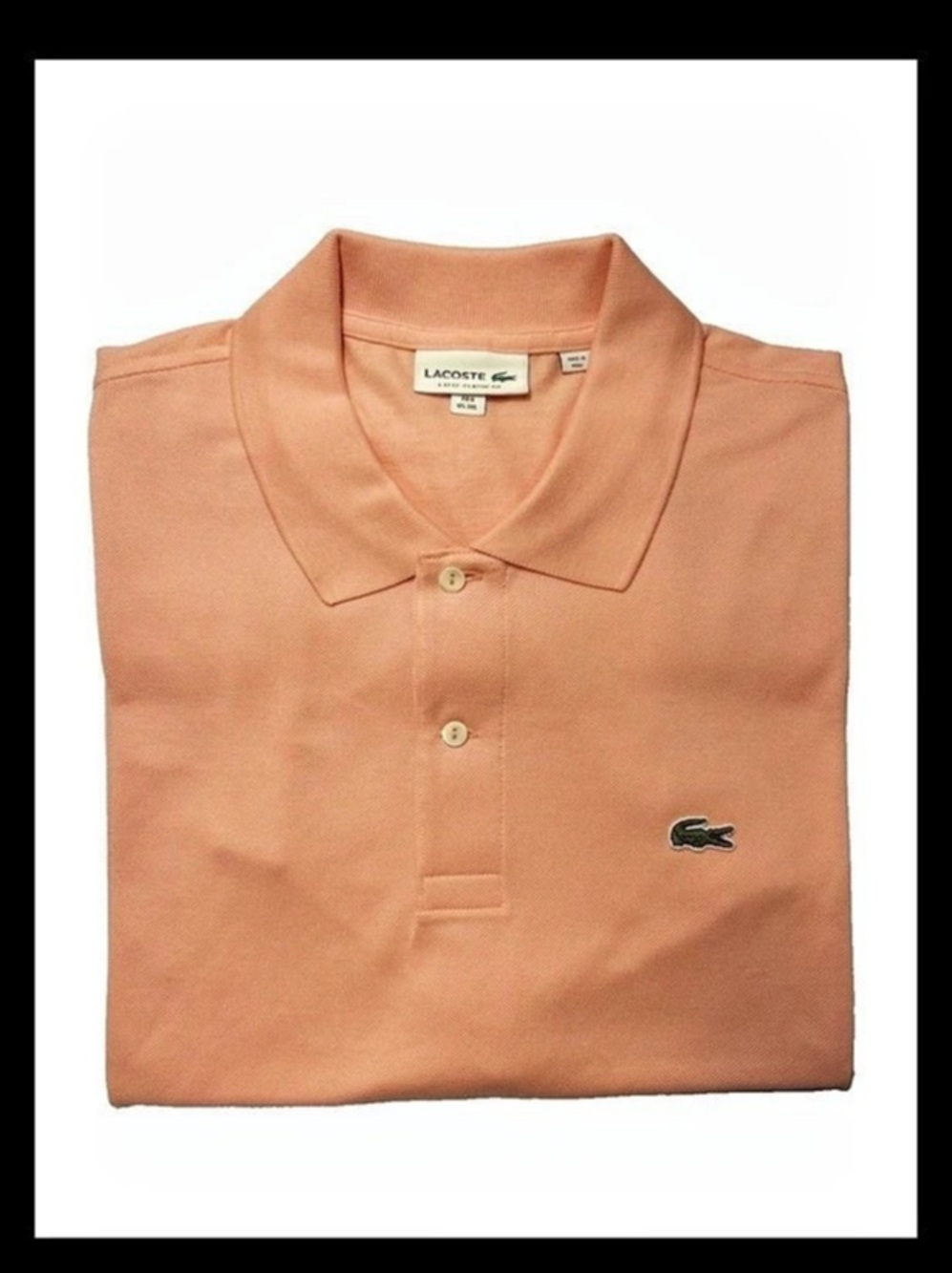 Lacoste 8 Classic Fit Polo Shirt 3XL Coral shirt sleeve